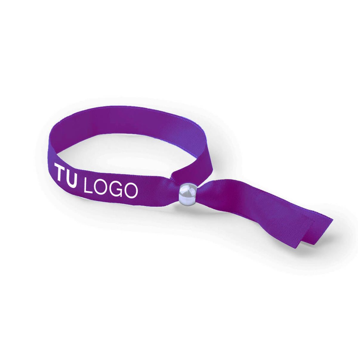 Pulsera de tela con bolita